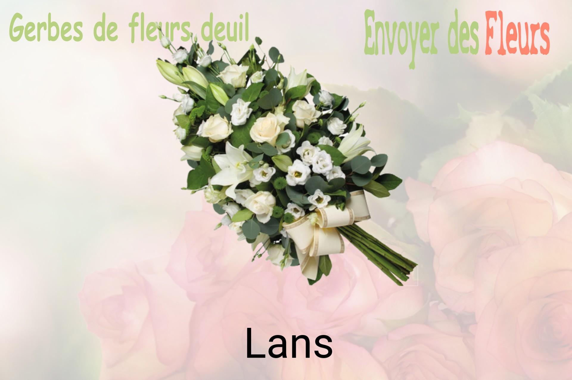 Gerbe de fleurs de deuil livrée à Lans